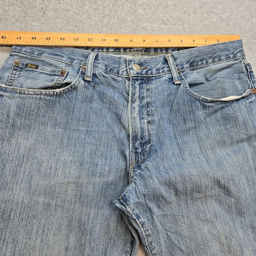 Polo Ralph Lauren Jeans Mens 34x30 Blue Straight Relaxed Hampton Medium Wash
